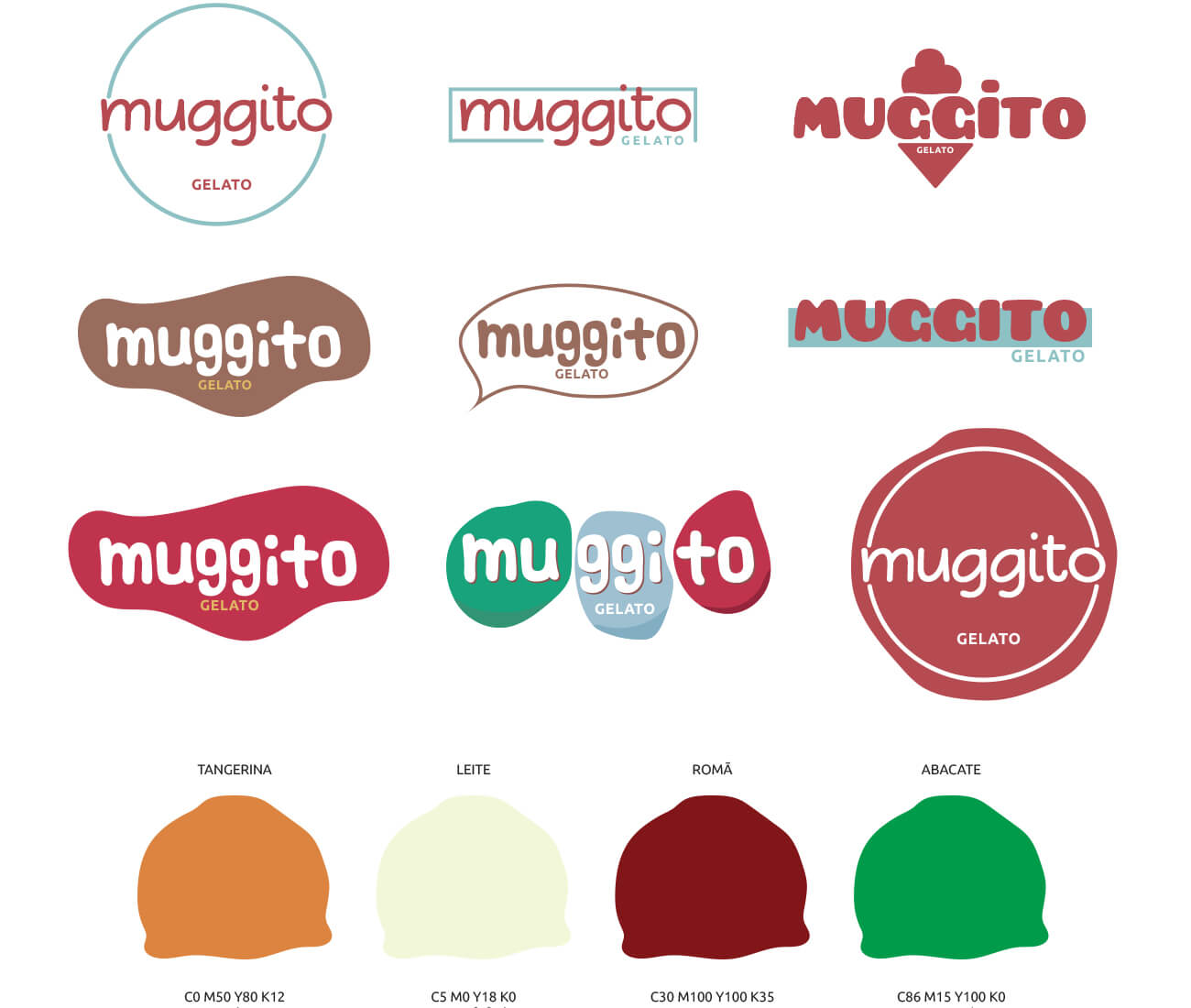 caminhos para logotipo e paleta de cores