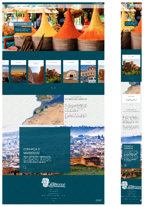 layout de site responsivo viajar para marrocos empresa de turismo